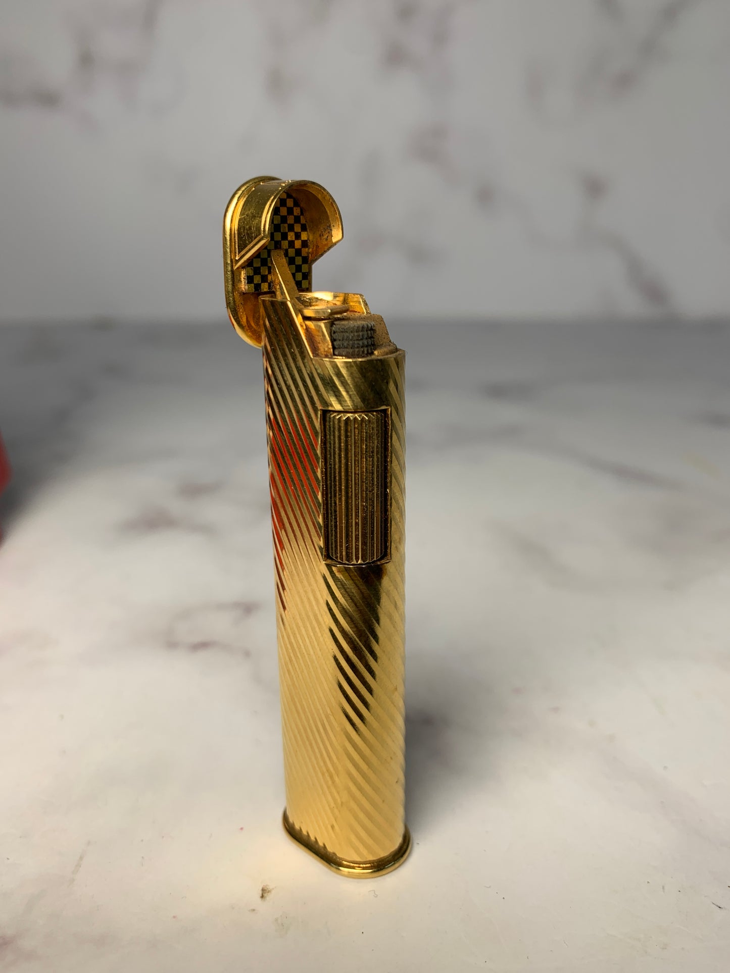 Rare Duhill golden tone lighter with box - 030124 2