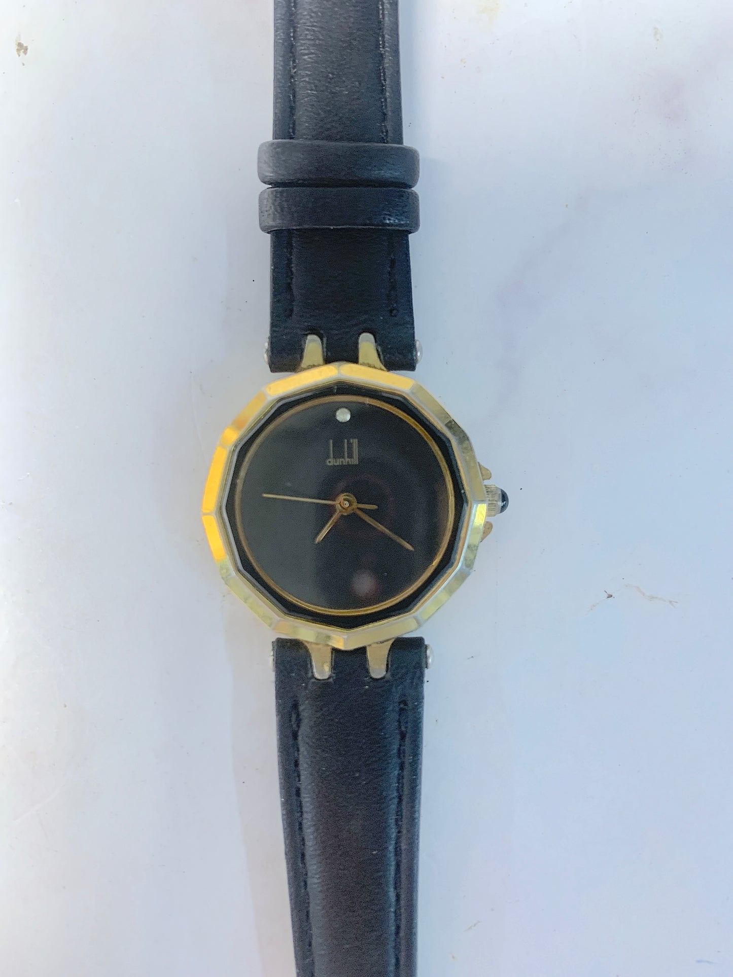 Women Dunhill Gold tone leather Quartz Watch - 240124 A