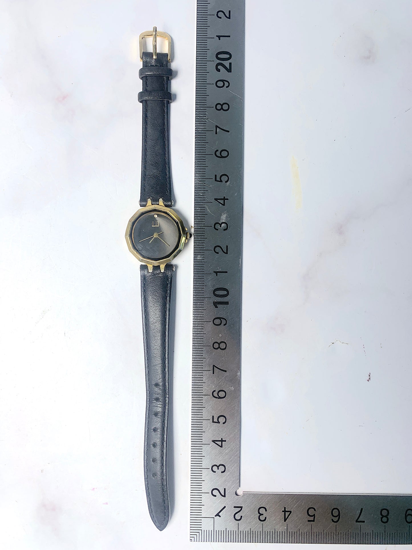 Women Dunhill Gold tone leather Quartz Watch - 240124 A