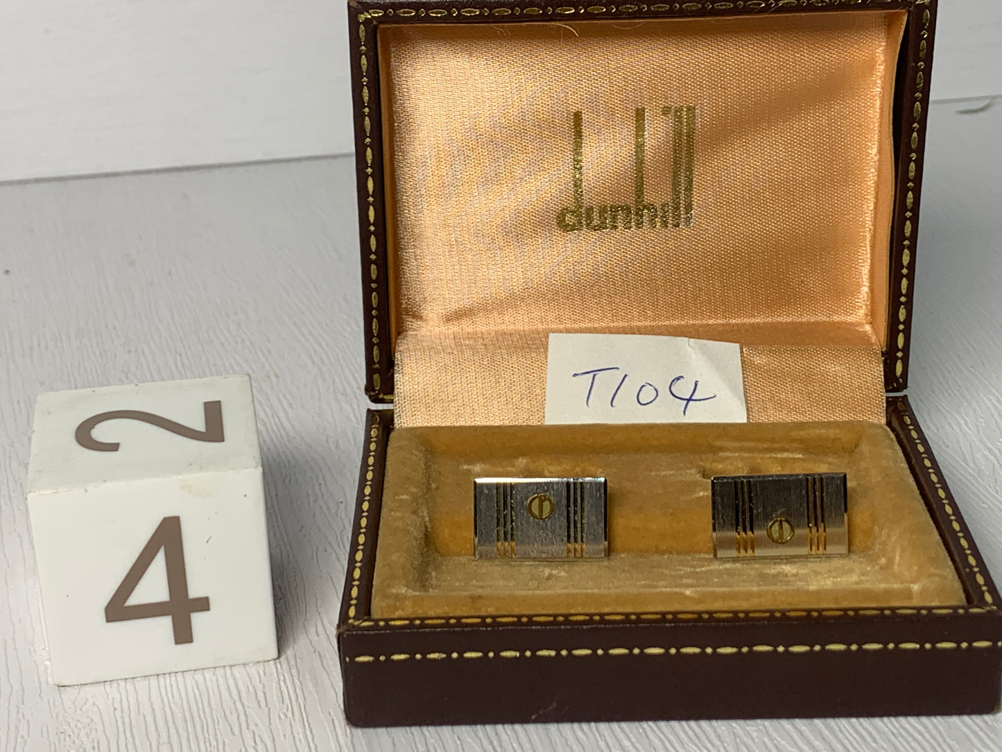 帶盒子的複古領帶夾 dunhill 袖扣 - 3MAR