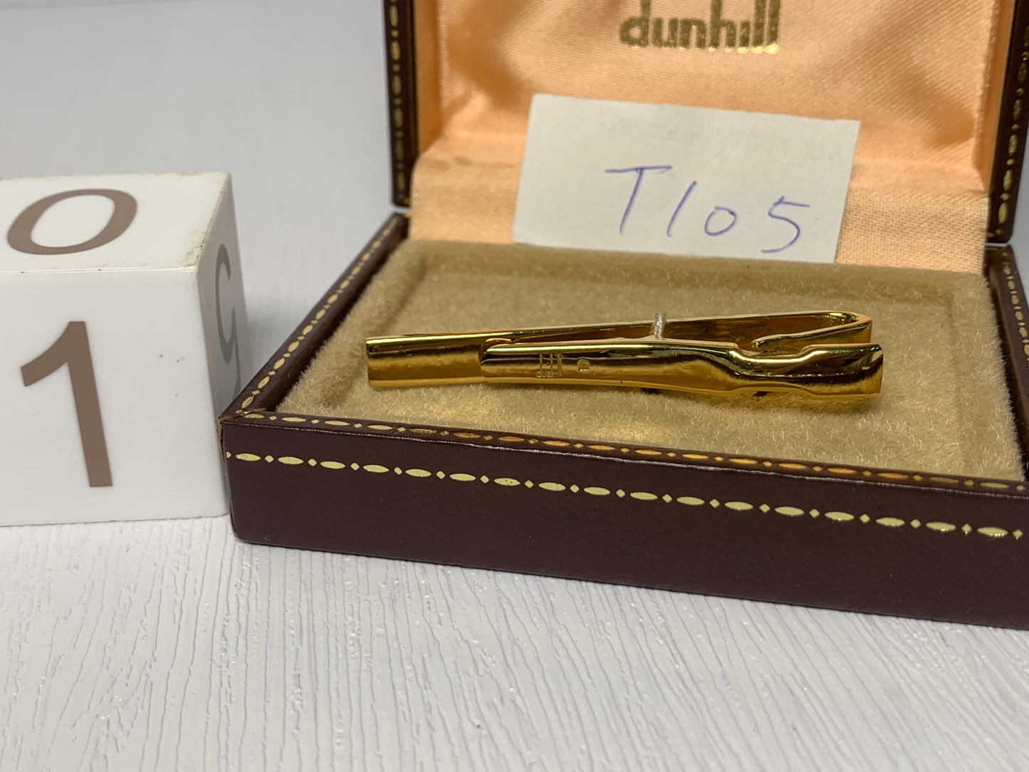 復古金色領帶夾 dunhill 袖扣帶盒 - 3MAR
