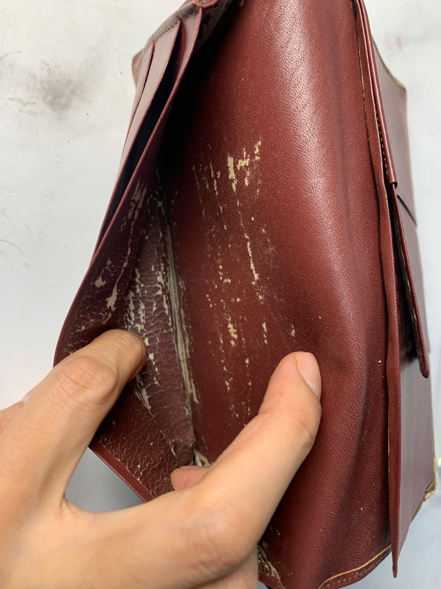 Cartier red leather wallet with coins bag - 060224