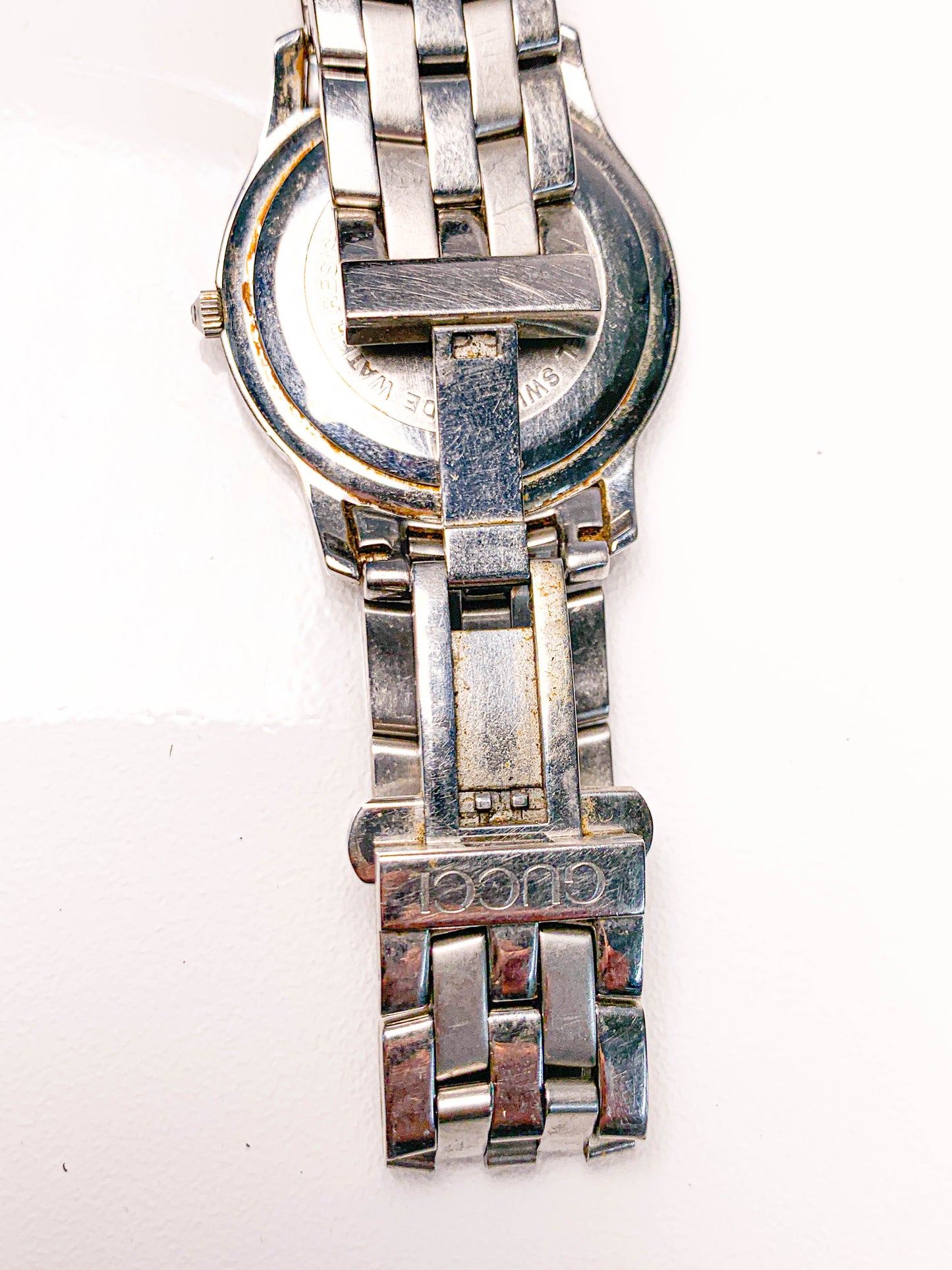 Rare Men Gucci Silver tone watch - 210224