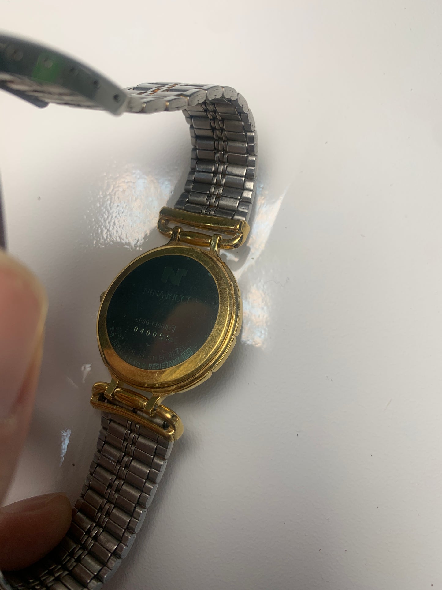 Rare men Nina ricci silver tone watch - 220224