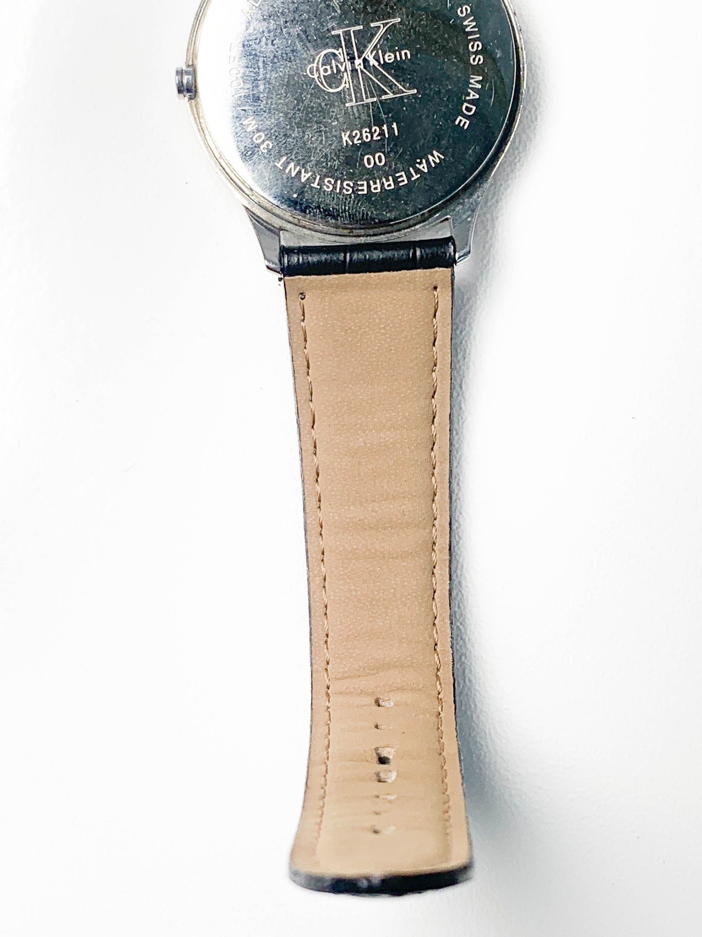 Rare Men Calvin Klein leather watch - 050324
