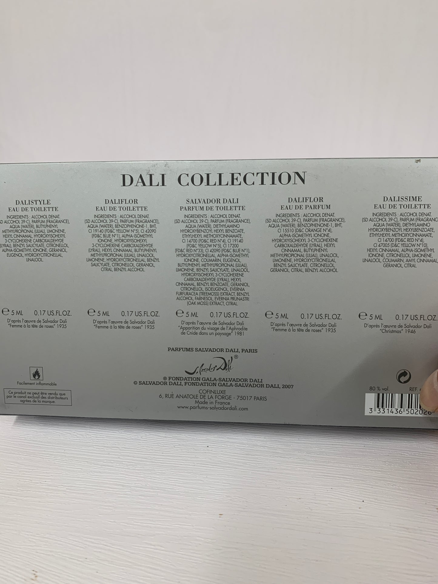 Dali Collection 5 瓶套裝香水淡香水 - 8 月