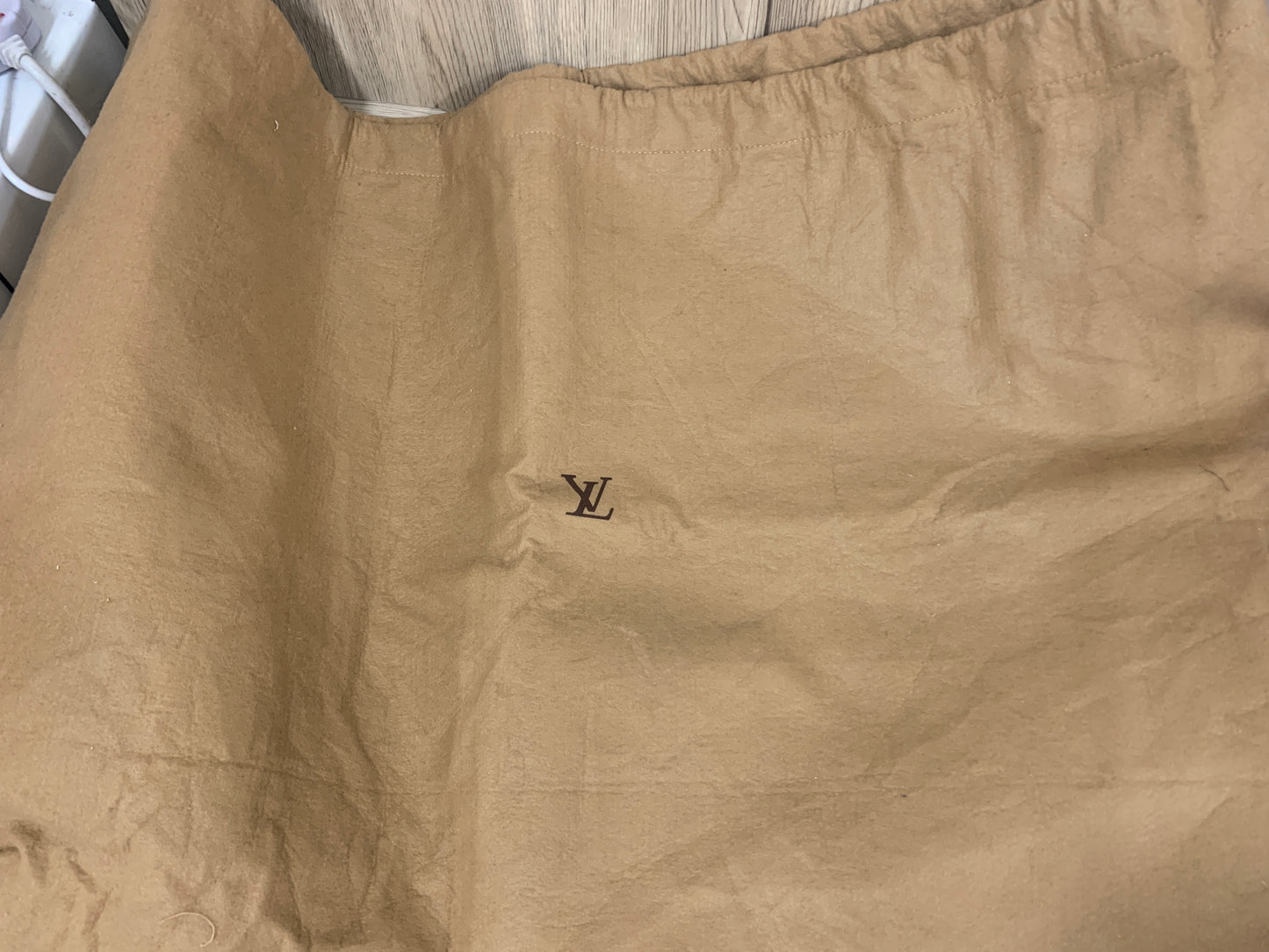 Authentic Beige LOUIS VUITTON shoe boots bag wallet purse dust bag cover LV handbag gift dust bag