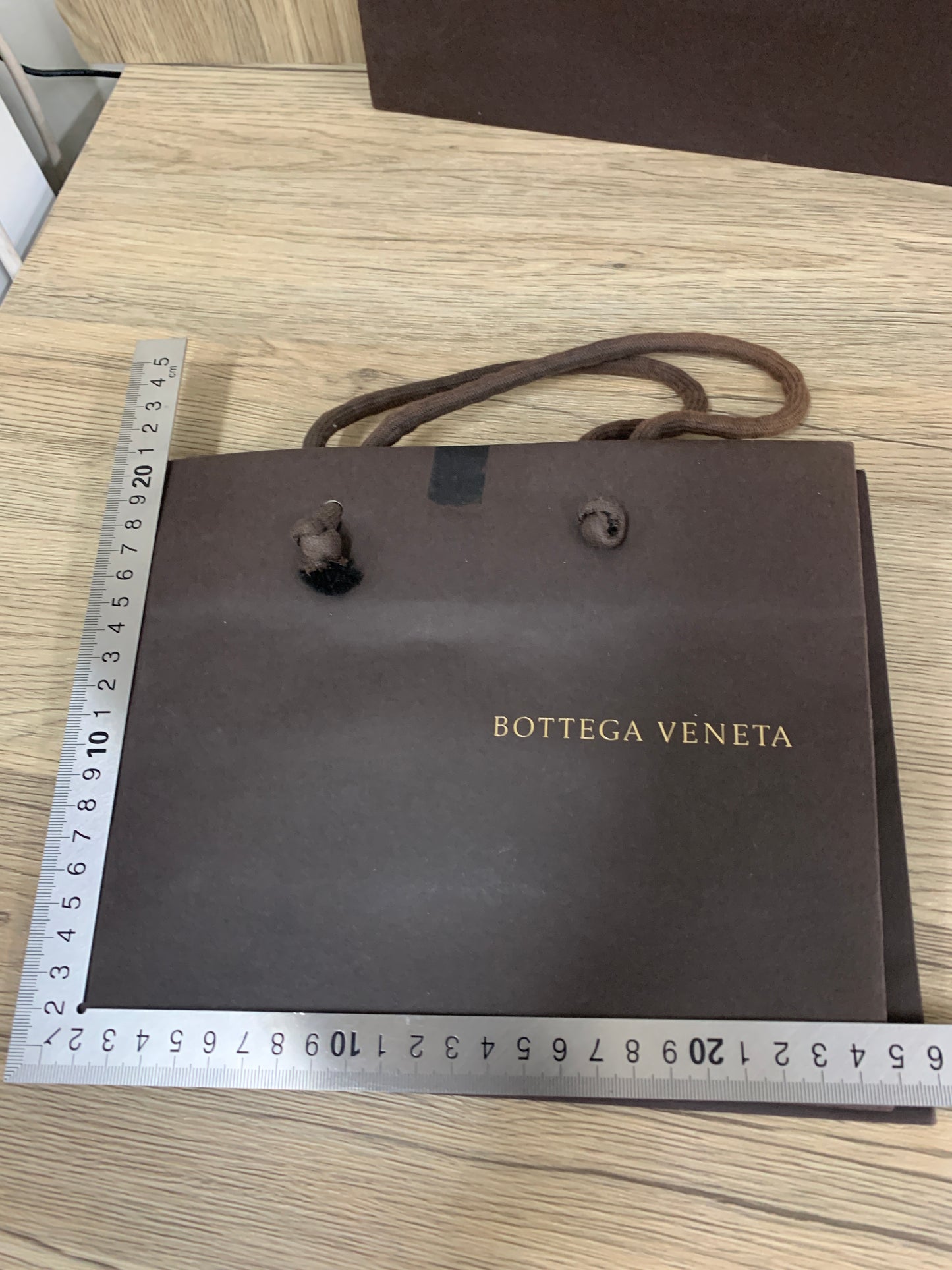 Authentic Bottega veneta bv paper bag x 3 set brown for gift wallet cosmetic handbag