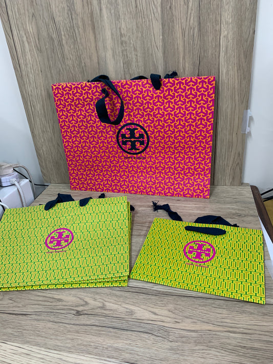 Authentic Tory Burch paper bag x 5 set  for gift wallet cosmetic boot handbag