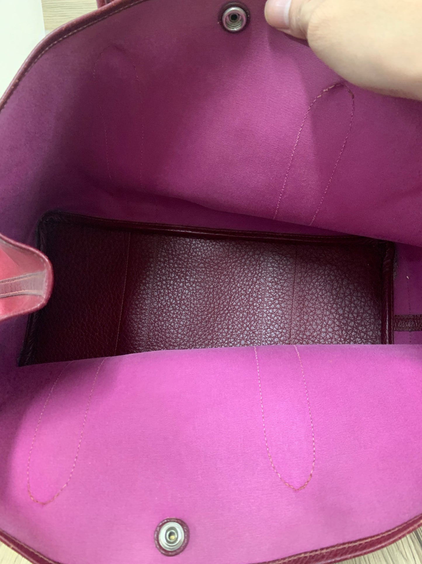 正品復古愛馬仕 herbag 粉色紅色手提包 - 16AUG22