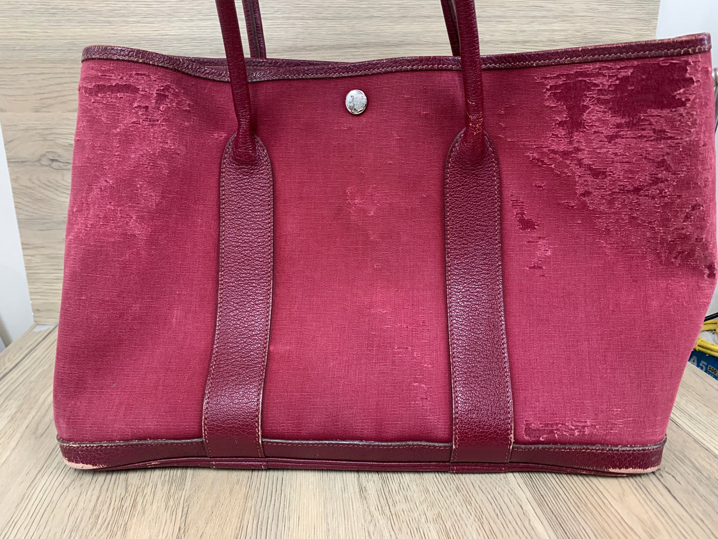 正品復古愛馬仕 herbag 粉色紅色手提包 - 16AUG22