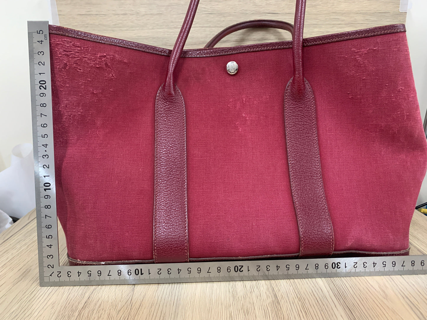 正品復古愛馬仕 herbag 粉色紅色手提包 - 16AUG22