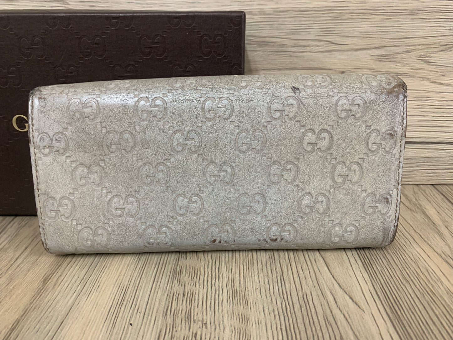 Authentic Gucci Long Wallet with coins bag grey - 24AUG22