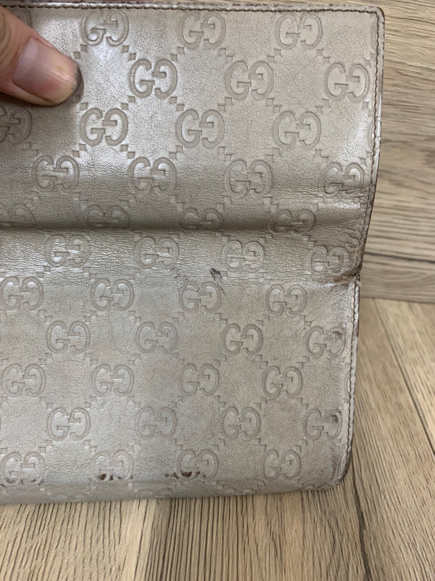 Authentic Gucci Long Wallet with coins bag grey - 24AUG22