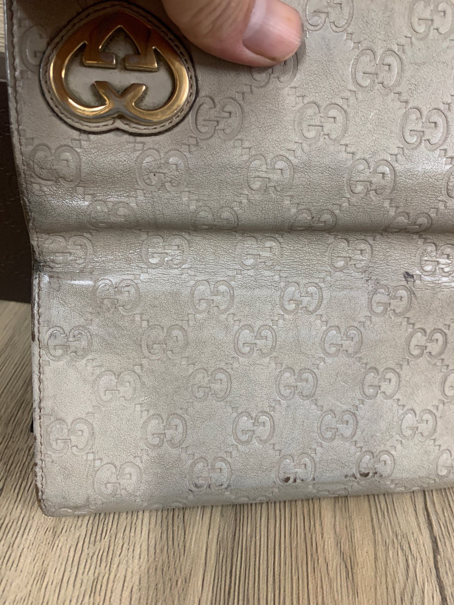 Authentic Gucci Long Wallet with coins bag grey - 24AUG22