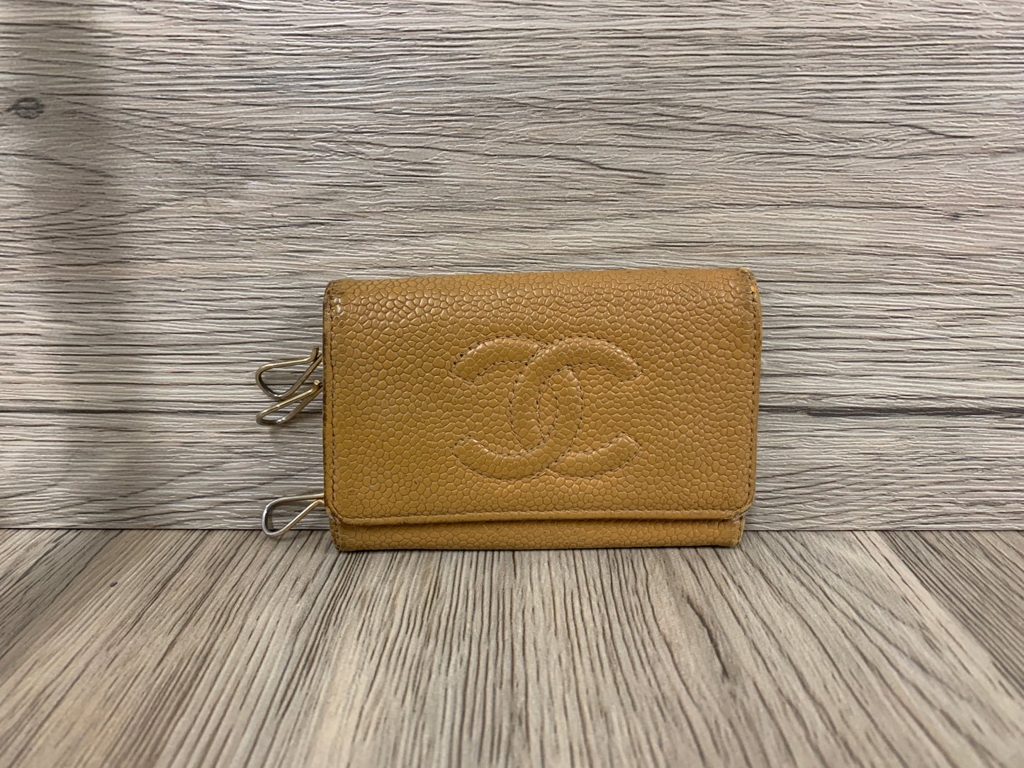 Authentic Chanel key holder dark yellow - 8APR