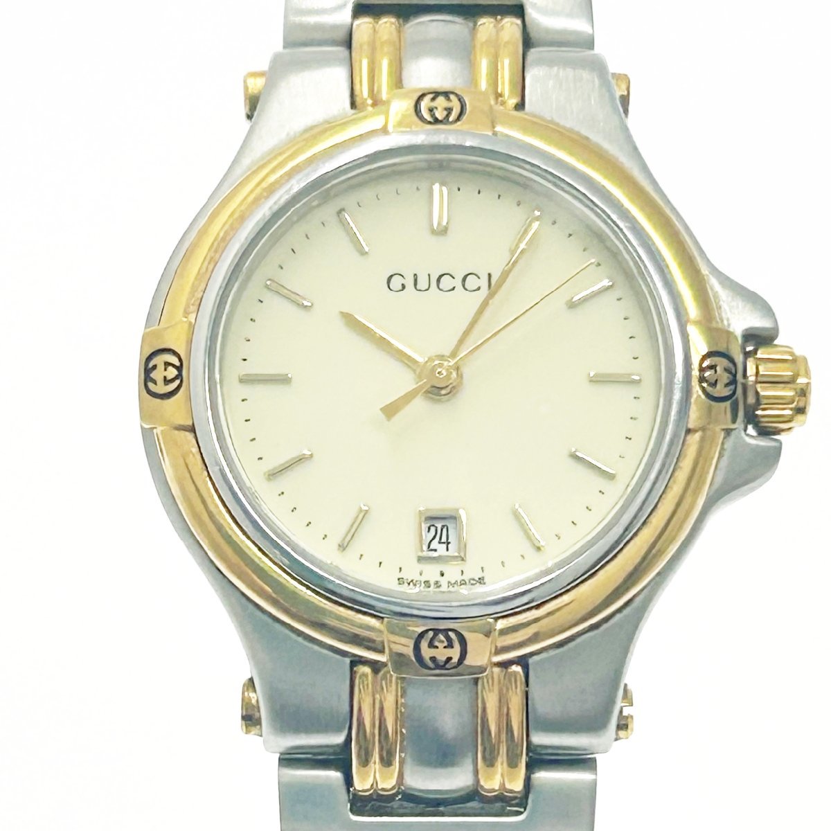 GUCCI 9040L Round Face Ivory Dial Quartz women Watch With box -251023