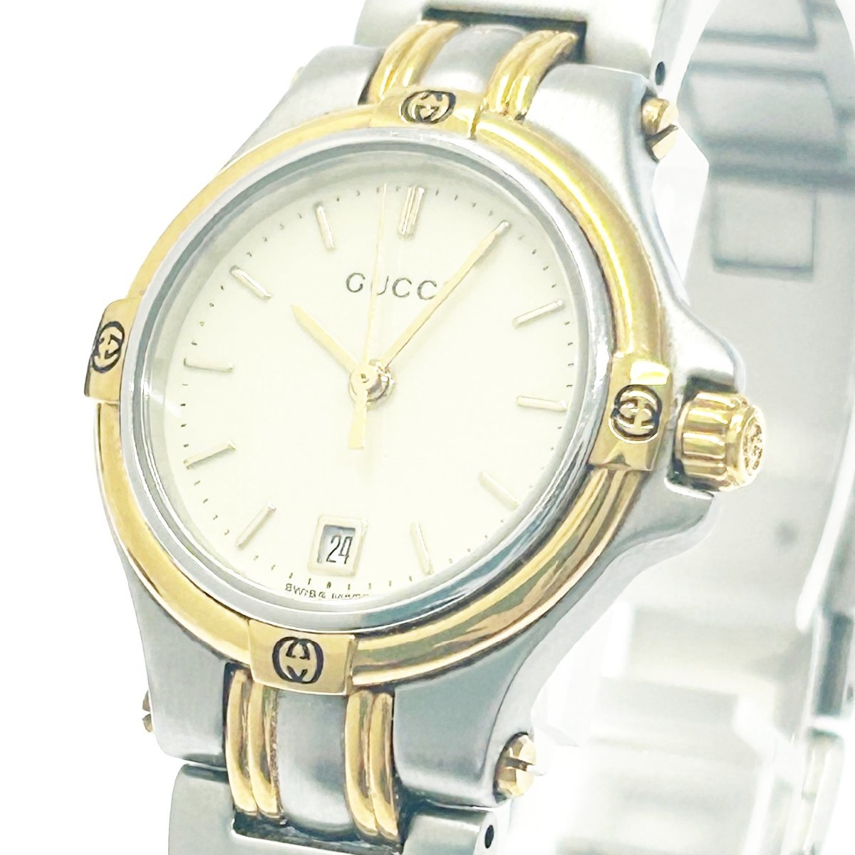GUCCI 9040L Round Face Ivory Dial Quartz women Watch With box -251023