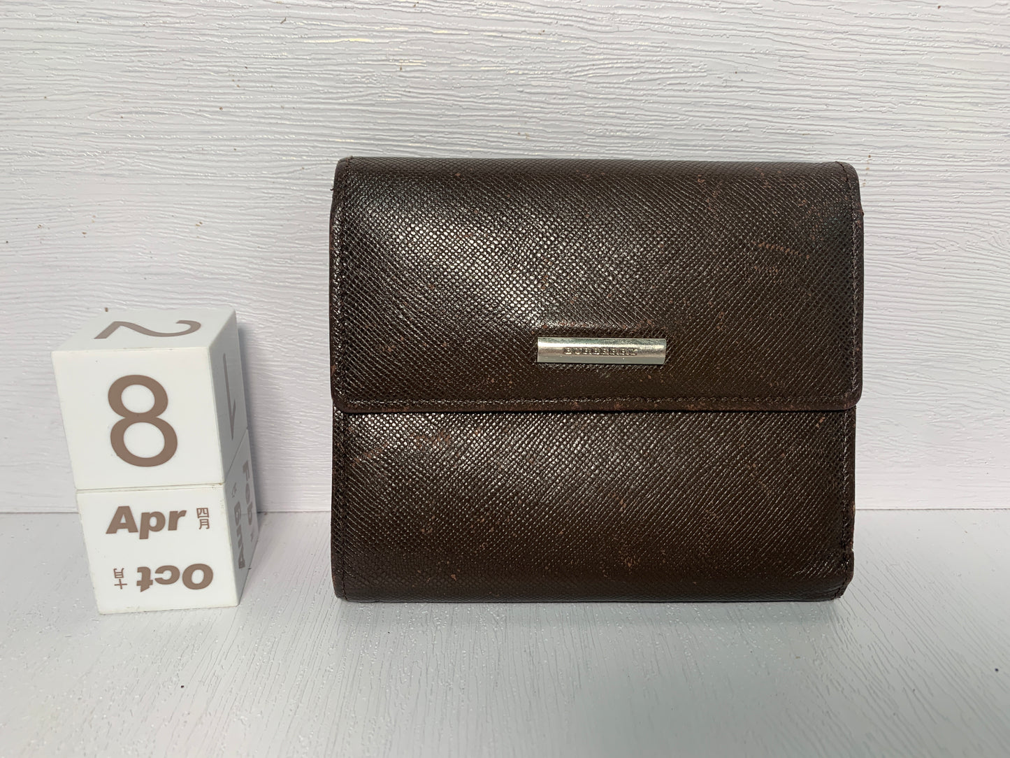 Used burrberry coins bag long wallet - 8APR