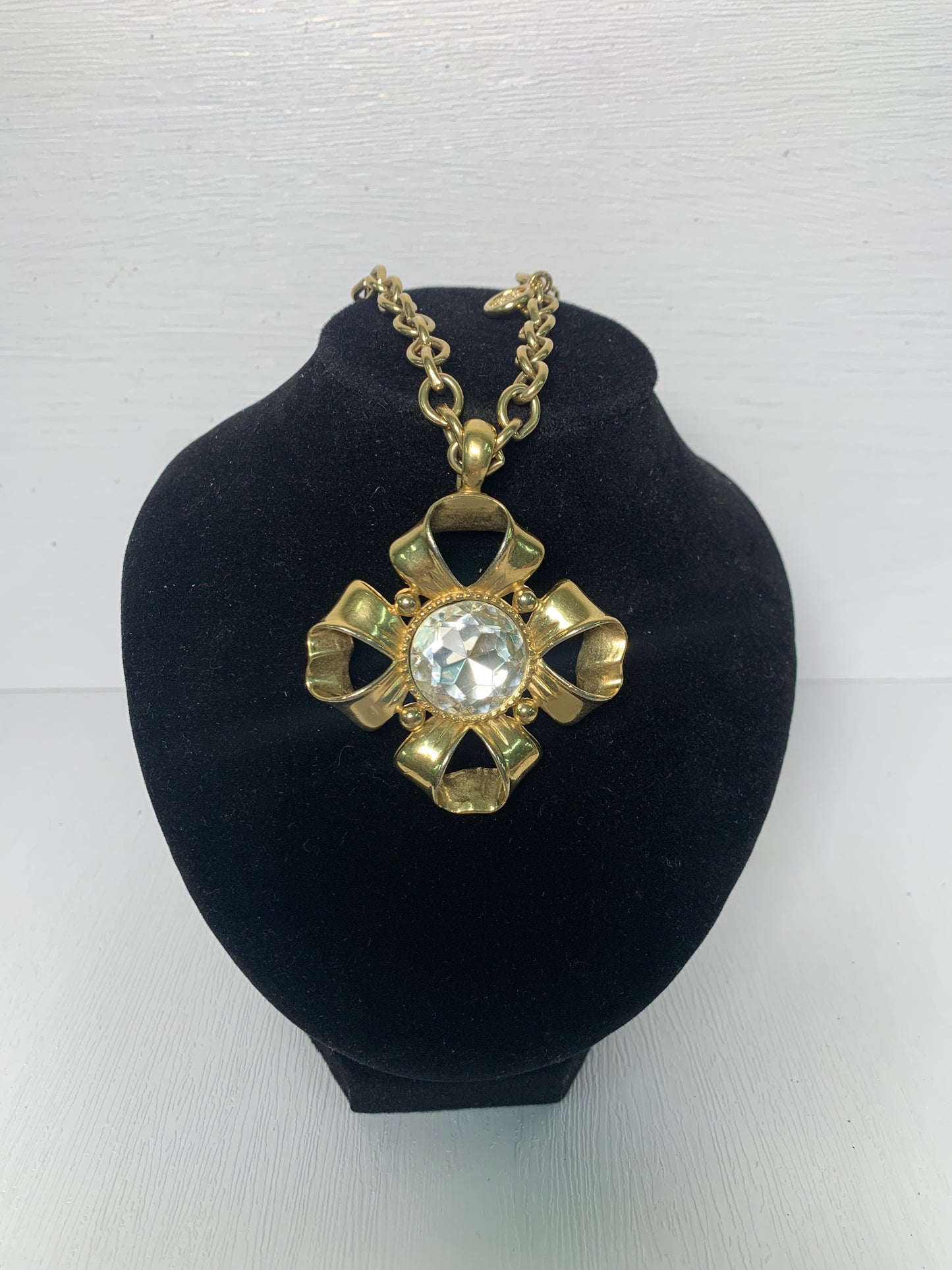 Rare Givenchy Logo gold necklace 17.5" long chain - 31OCT