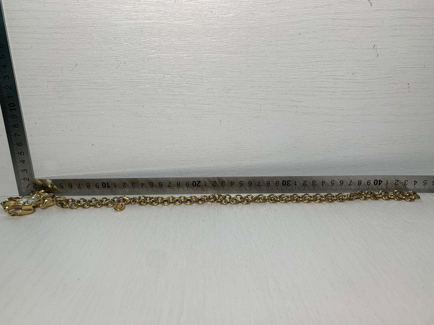 Rare Givenchy Logo gold necklace 17.5" long chain - 31OCT