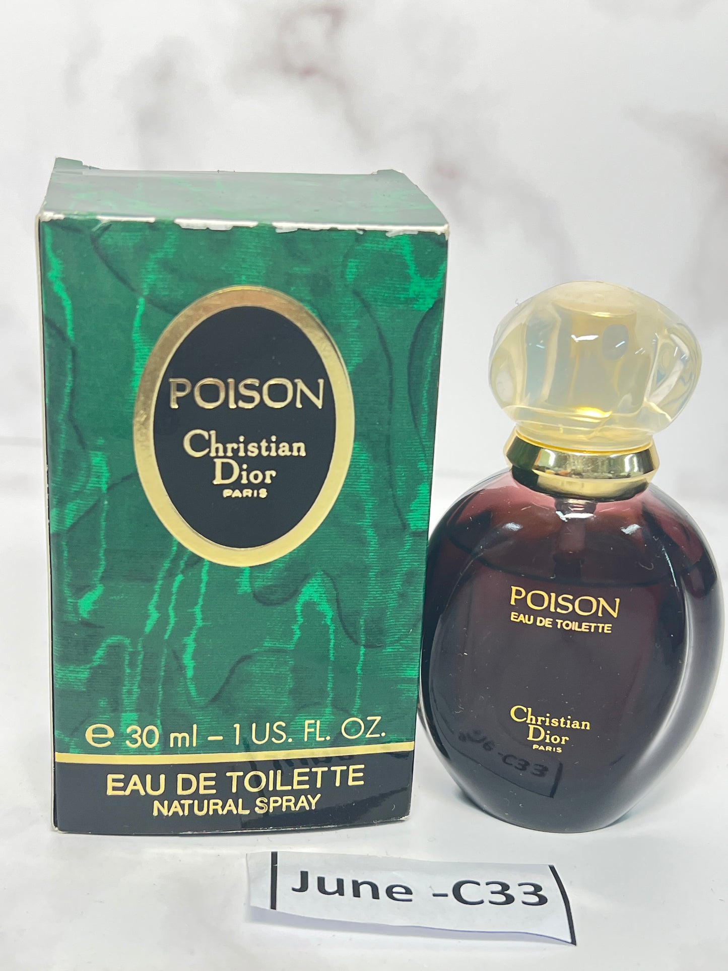 Rare Christian Dior Poison 30 ml 1 oz Eau de Toilette EDT Perfume - JUNE-C33