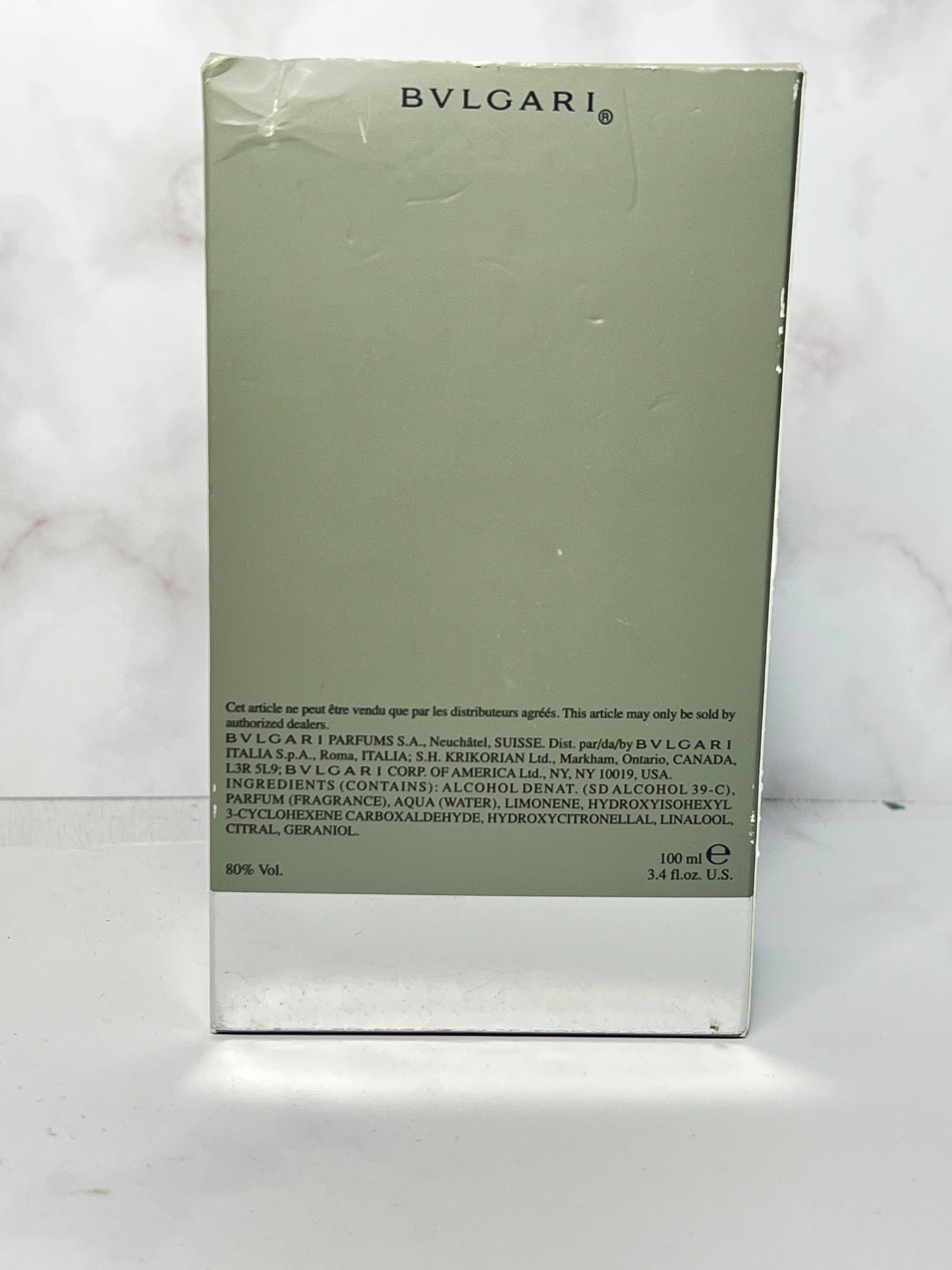 Rare BVLGARI 100 ml 3.4 oz Eau de Toilette EDT - JUNE-D12