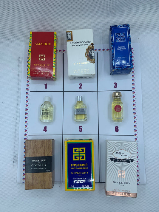 Lots 9 totals Givenchy Miniature 5ml 1/4 oz AMARIGE INSENSE Monsieur