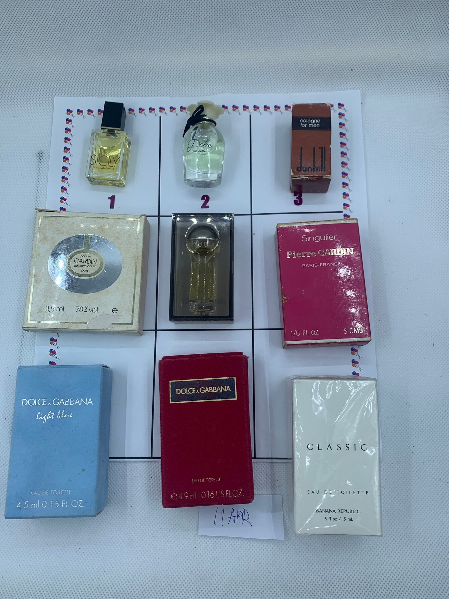 D & G 淡藍色微型 Caron Dunhill Dolle 皮爾卡丹淡香水 5ml