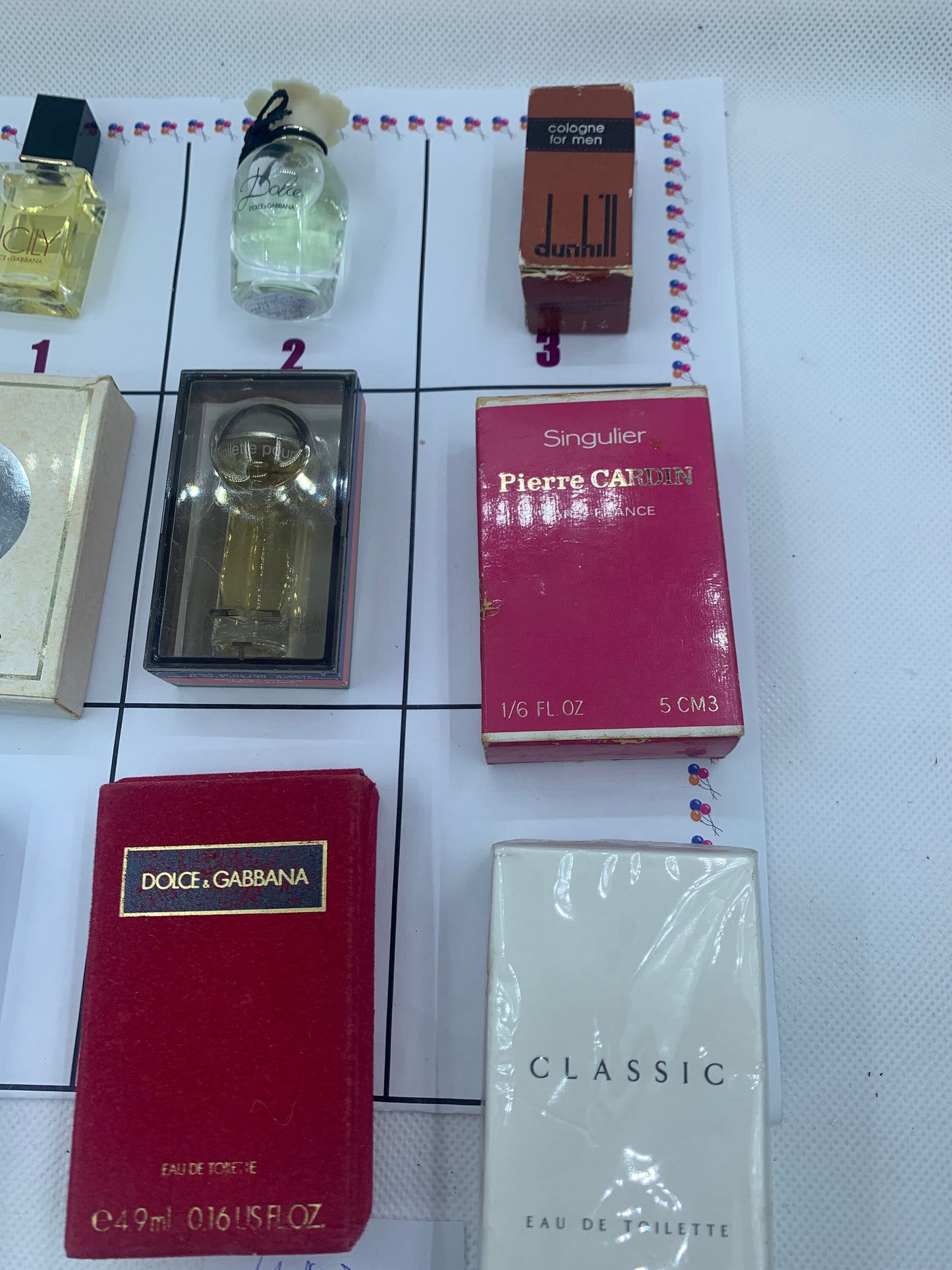 D & G 淡藍色微型 Caron Dunhill Dolle 皮爾卡丹淡香水 5ml