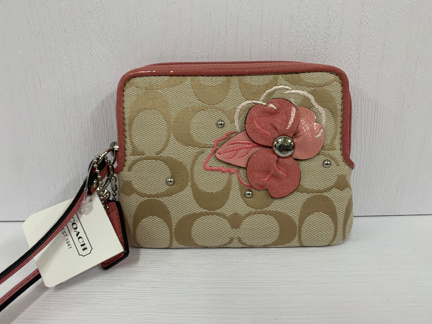 Coach 女士短錢包零錢包花卉時尚 2022 夏季 (BBW 44)