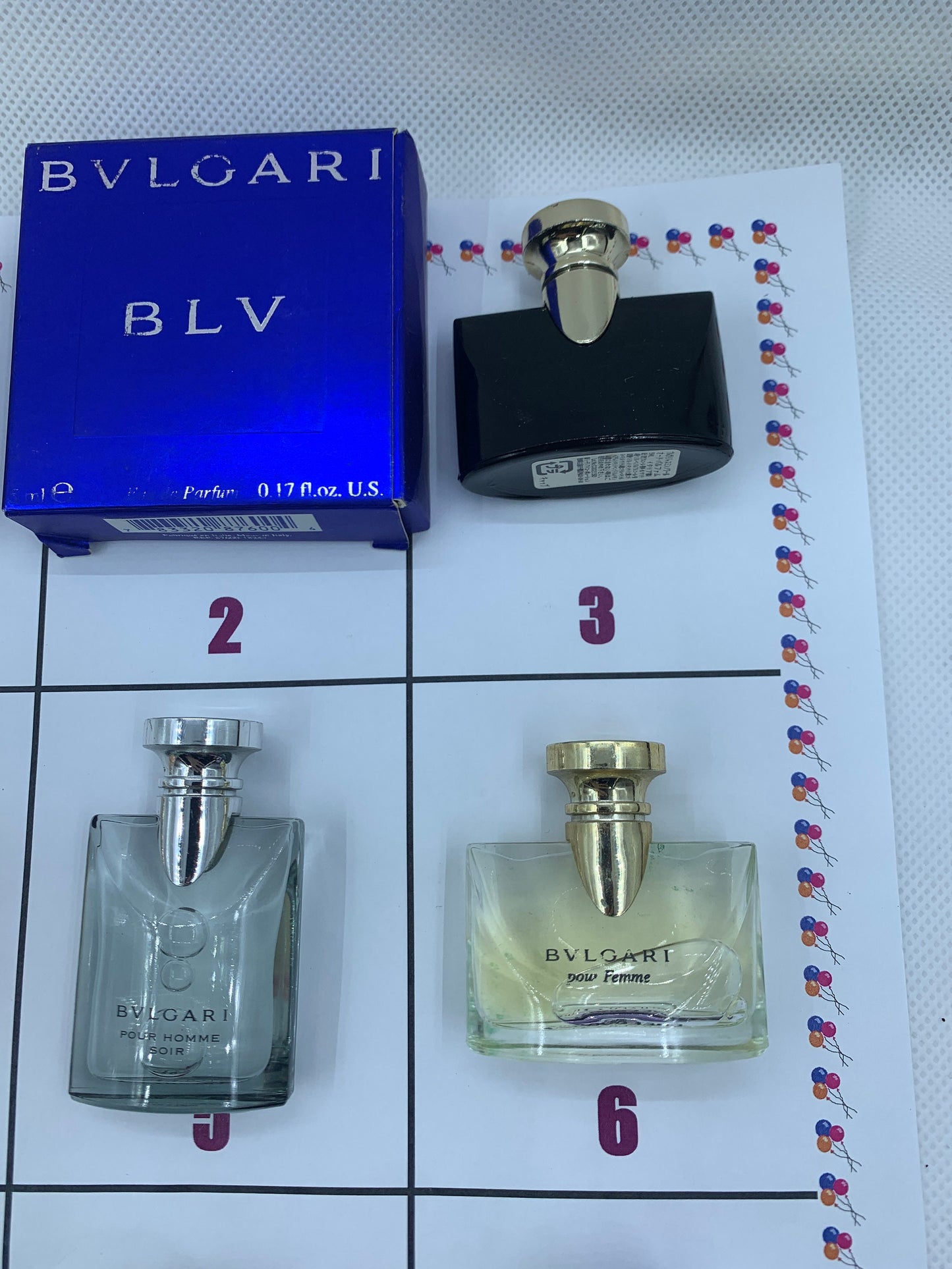 迷你 BLV 寶格麗淡香水淡香水 5ml 1/6 oz Pour Homme