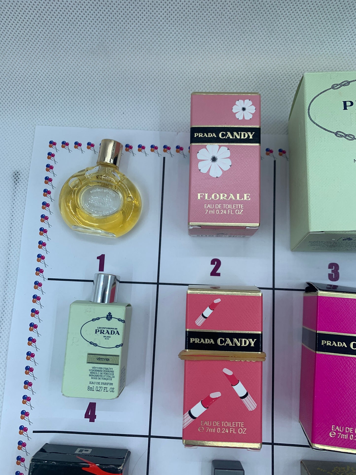 Miniature Prada Candy Hermes Paco rabanne 5 毫升淡香水 1/5 盎司淡香水