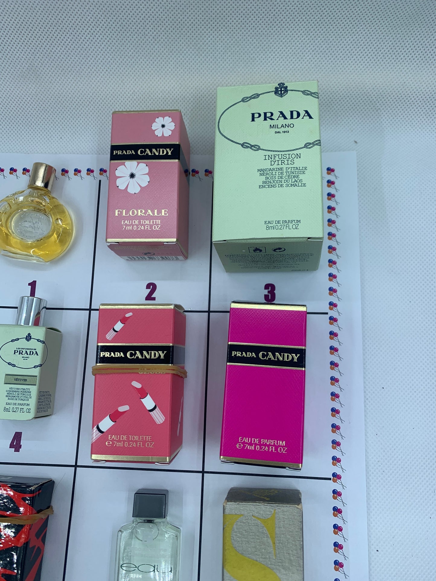 Miniature Prada Candy Hermes Paco rabanne 5 毫升淡香水 1/5 盎司淡香水