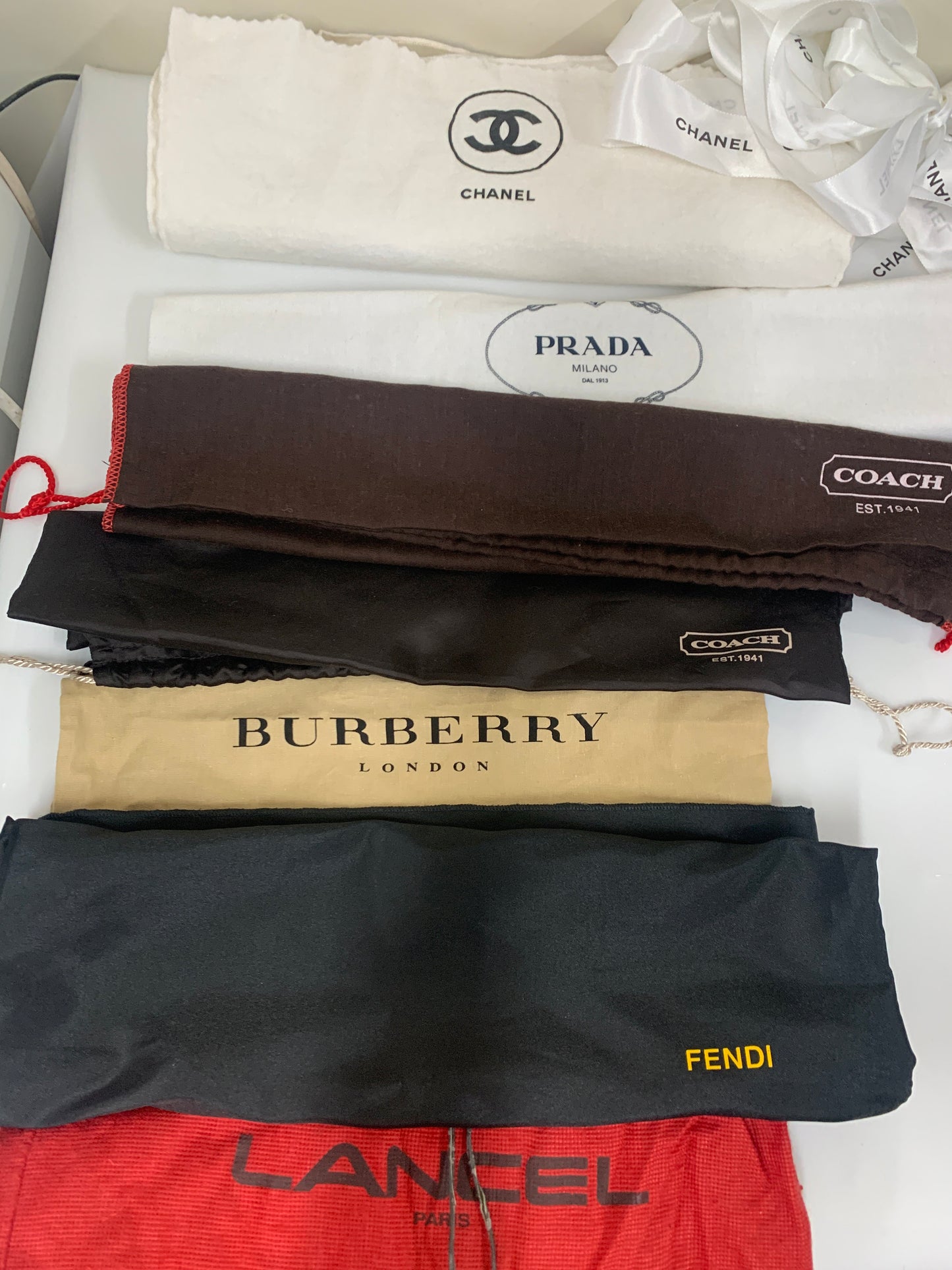 Chanel Prada Coach Burberry Fendi Lancel 防塵袋手提包套裝