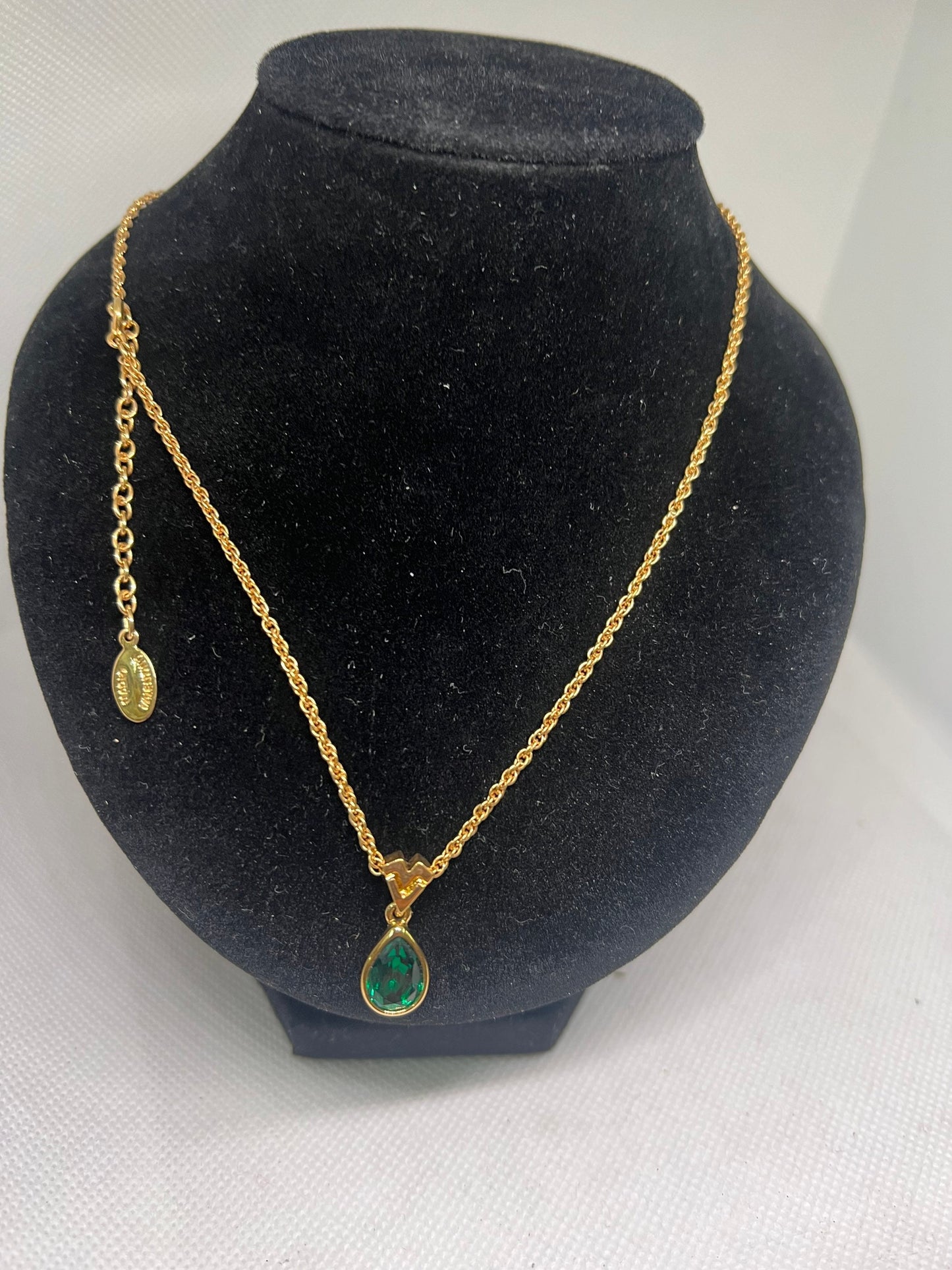 Mario Valentino Necklace green gold 19cm x 38cm (BB 22)