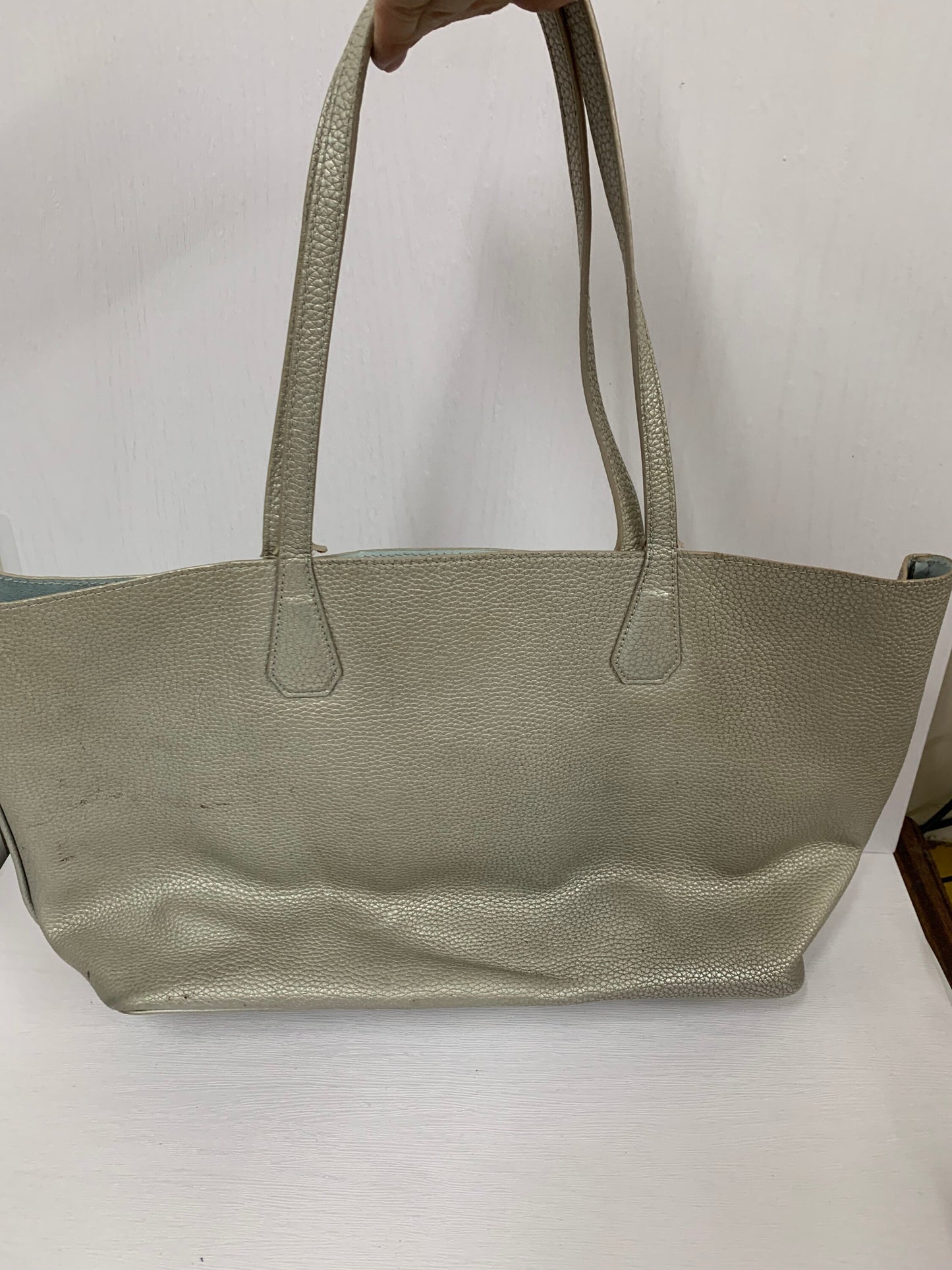 Tory Burch large tote bag in pebbled soft leather tote one shoulder beige 50w x 29H cm(BBW 21 26 Apr 2022)