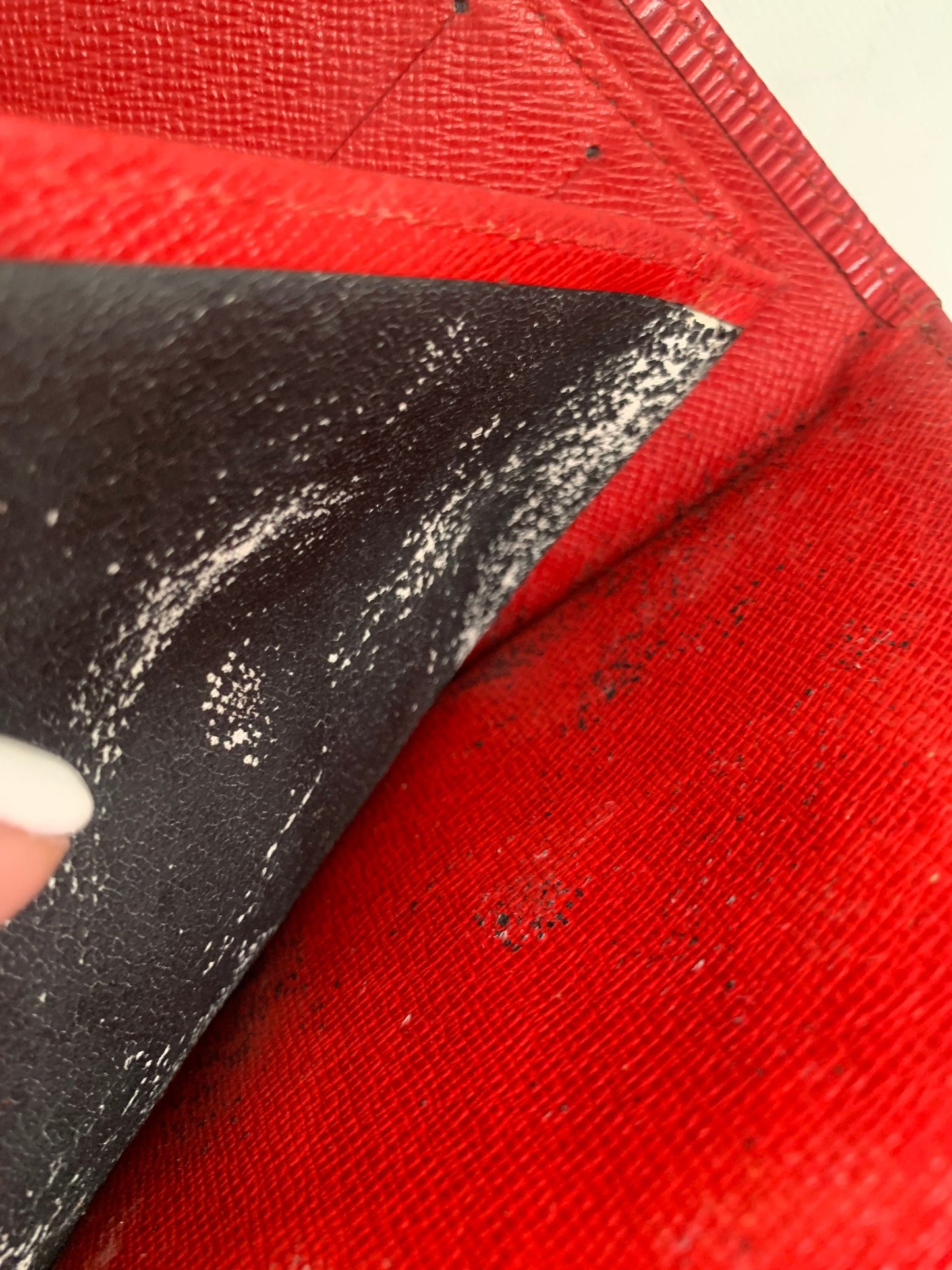 復古 LV Louis Vuitton 85 New Folio Wallet 紅色 (BB22-2)