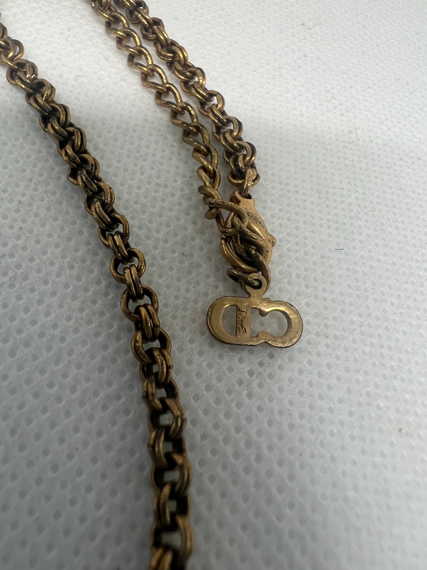 CD Christmas Dior Charm Necklace (20cmx 40cm) (B15 20Apr 22)