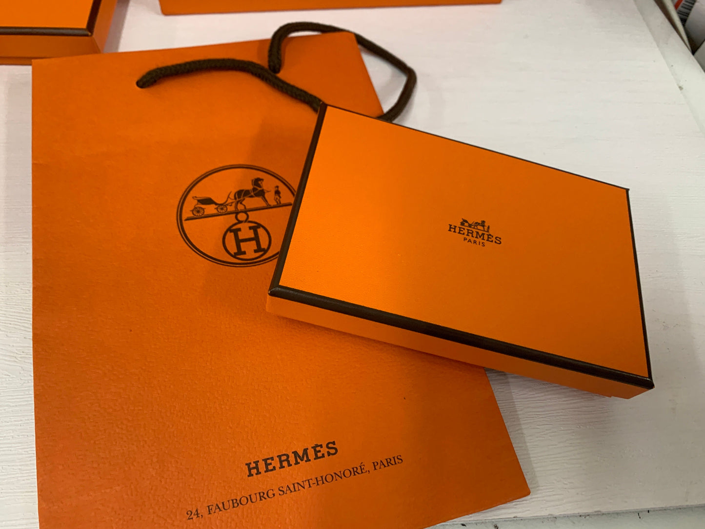 Hermes 橙色盒子,收納首飾飾品盒,禮品盒創意,收藏盒紙盒,錢包項鍊手鍊盒
