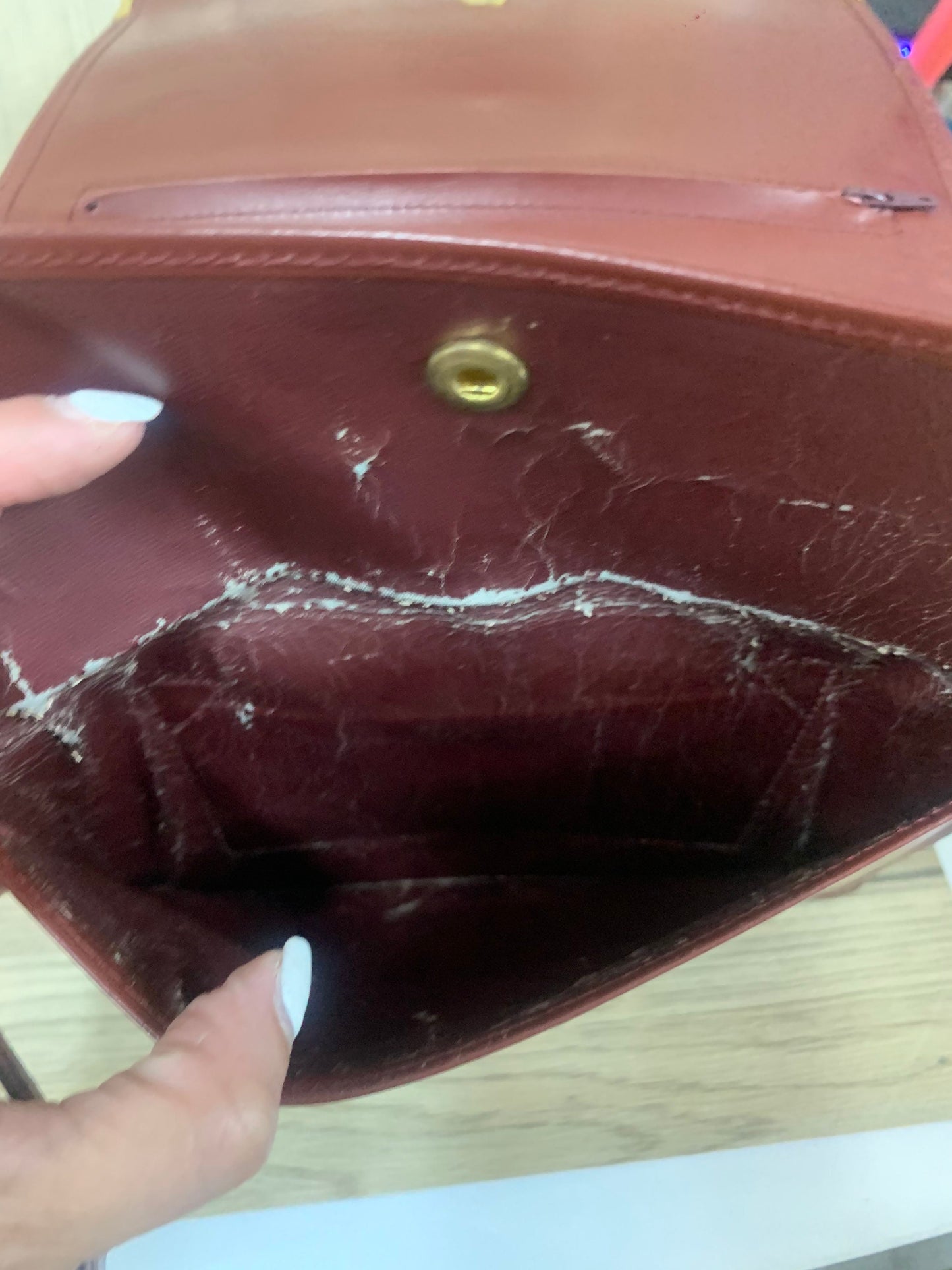Vintage Cartier Bordeaux Red Clutch 22w x 17h x 36cm (BB10 3 Jun 22)
