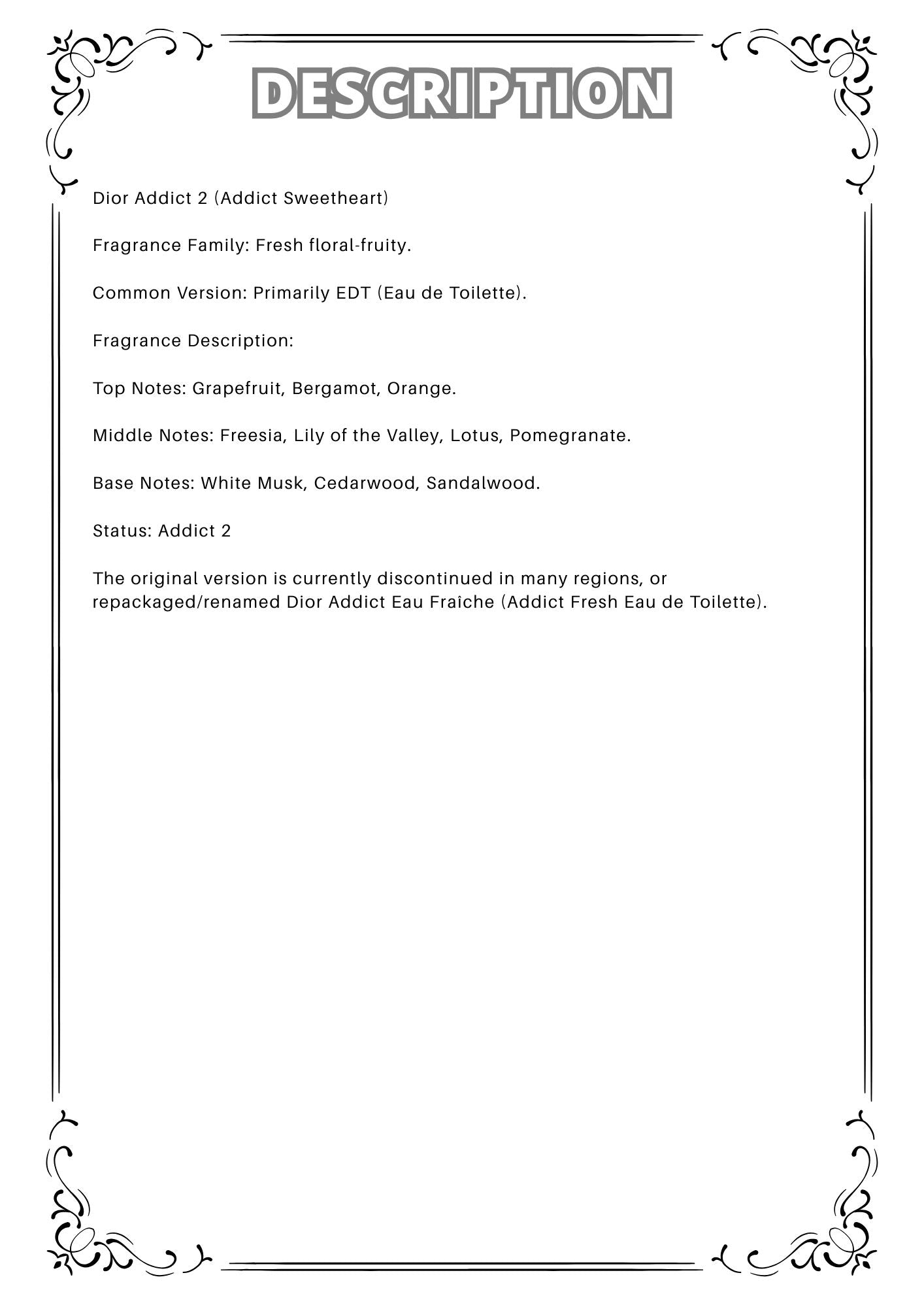 W58 - Christian Dior Addict EDP Travel Spray 2ml, 5ml, 10ml  癮誘甜心淡香精 分裝瓶