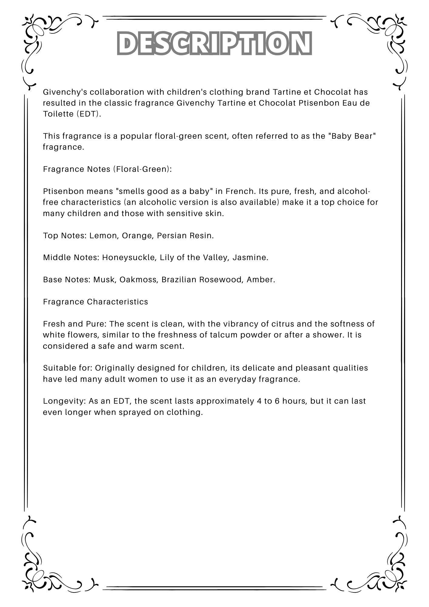 W33 - Tartine et Chocolat EDT Travel Spray 2ml, 5ml, 10ml  小熊寶寶淡香水 分裝瓶