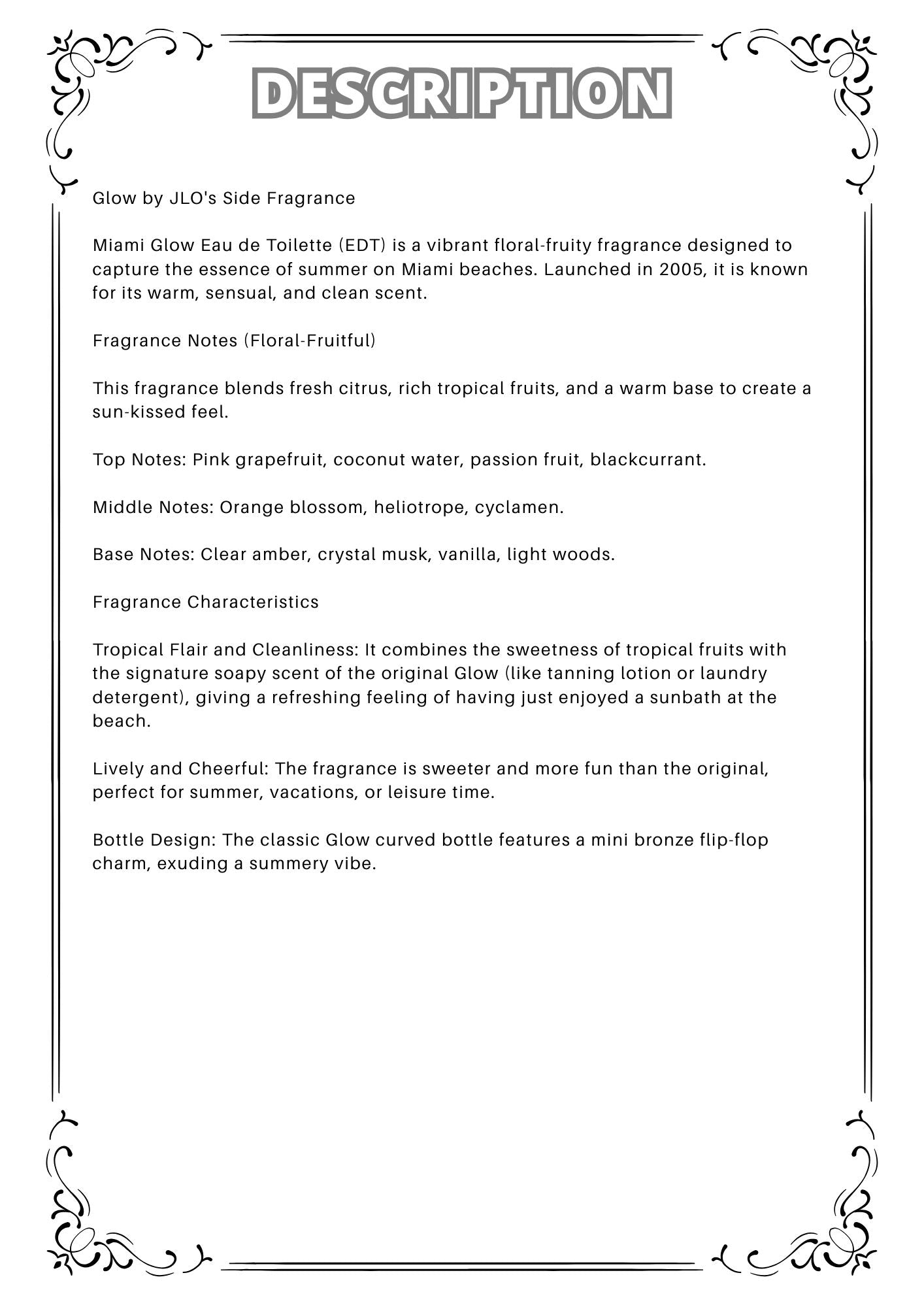 W36 - Miami Glow by JLO EDT Travel Spray 2ml, 5ml, 10ml  側翼淡香水 分裝瓶