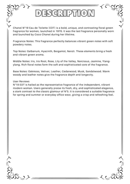 W9 - Chanel No. 19 EDT Travel Spray 2ml, 5ml, 10ml  香奈兒19號女士淡香水 分裝瓶