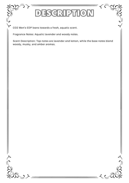 W64 - CO2 edp Jeanne arthes Travel Spray 2ml, 5ml, 10ml  珍妮雅德 CO2 香水 分裝瓶