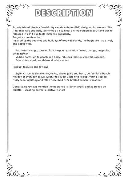 W42 - Escada Isand kiss Travel Spray 2ml, 5ml, 10ml  島嶼之吻淡香水 分裝瓶