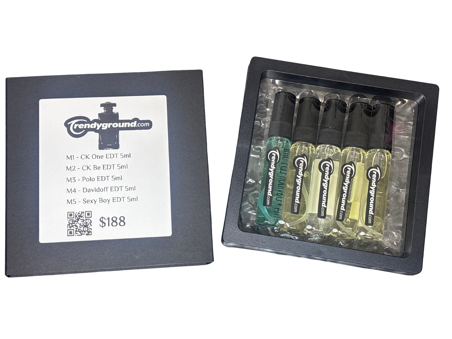 Men Fragrance travel spray sample set 5ML x 5
