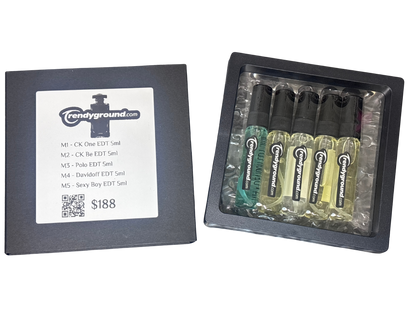 Men Fragrance travel spray sample set 5ML x 5