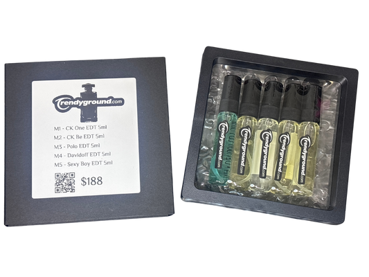 Men Fragrance travel spray sample set 5ML x 5